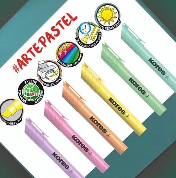 Kores High Liner Plus - Highlighter - Highlighter - Pastel - pose 6 farver