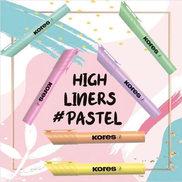 Kores High Liner Plus - Highlighter - Highlighter - Pastel - pose 6 farver