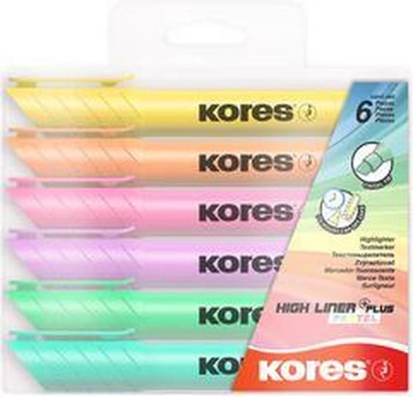 Kores High Liner Plus - Highlighter - Highlighter - Pastel - pose 6 farver