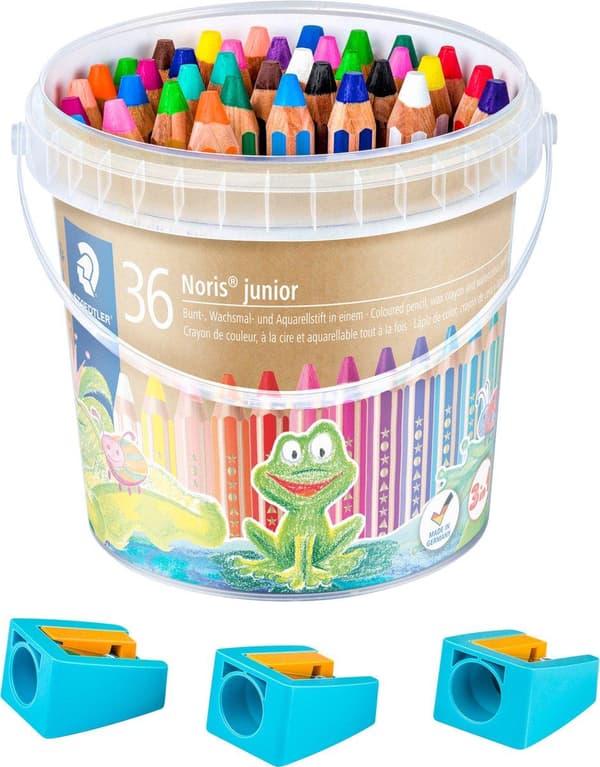 STAEDTLER Noris Junior - 3-i-1 färgpenna - klassförpackning 36 st