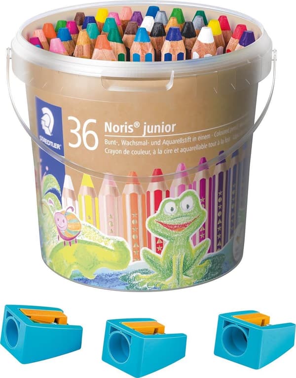 STAEDTLER Noris Junior - 3-i-1 färgpenna - klassförpackning 36 st