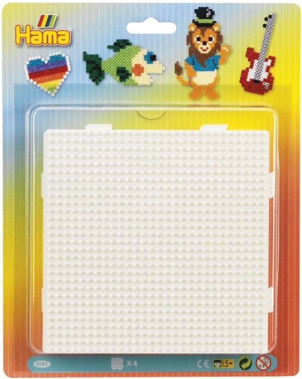 Hama Strykpärlor Markplattor 4 Styck Vita