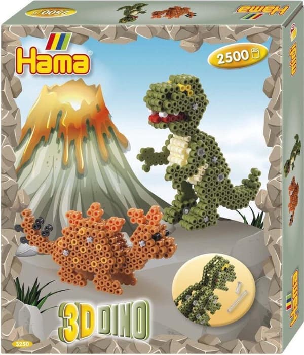 Hama Ironing Beads 3D Dino -setti 2500 kpl