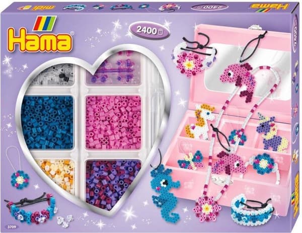 Hama Fuse Beads -korujen valmistussetti, 2400 kappaletta