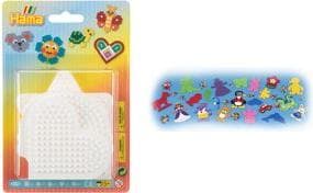 Hama "Square, Circle, Hexagon, Heart, Star" Pegboards til Midi Fuse Beads, i en blister - 1 stk (00004570)
