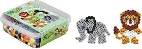 Hama Fuse Beads maxi + pegboards "Lion, Elephant", i en æske Diameter på fuse perle maxi: 10,0 mm - 1 stk (00008751)