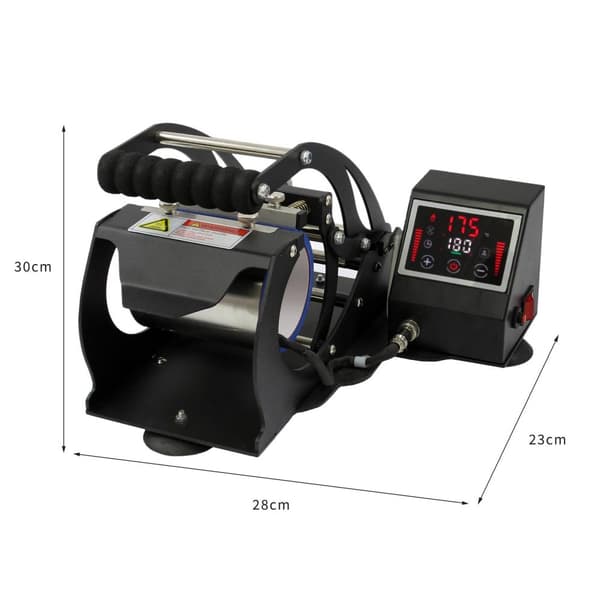 PixMax Design Personalized Mugs Sublimation Press Portable Easy-to-use Robust Touch Screen Adjustable Temperature & Pressure Sublimation Tape & Paper