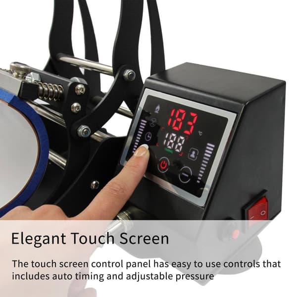 PixMax Design Personalized Mugs Sublimation Press Portable Easy-to-use Robust Touch Screen Adjustable Temperature & Pressure Sublimation Tape & Paper