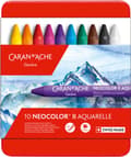 Miniatyrbild 3 av 5: Caran d-Ache NEOCOLOR II 10's Wax Pastell Hard Blue - Flerfärgad 10 st (7500.310)