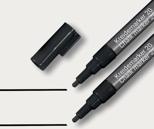 Sigel BA177 Chalk Pen Bullet Black 2 st (BA177)