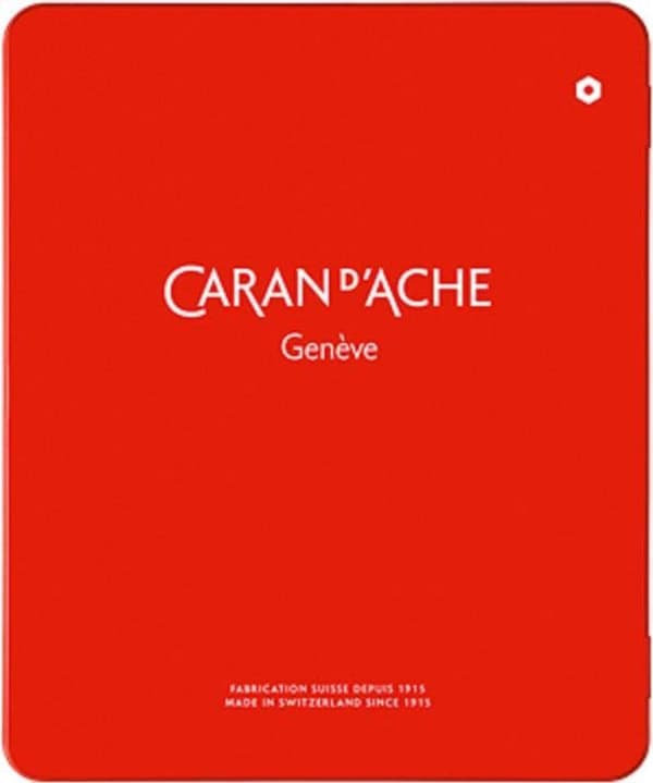 CARAN D'ACHE fiberpenna FIBRALO Borste, metallfodral med 15 st, flexibel och robust borstspets, fjädrar efter varje användning - 5 stycken (186.315)