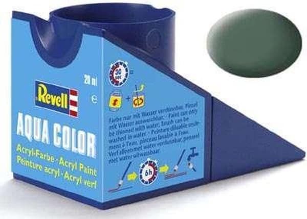 Revell 36167 Aqua Color Grøn, Grå Farvekode: 67 RAL farvekode: 7009 dåse 18 ml (36167)