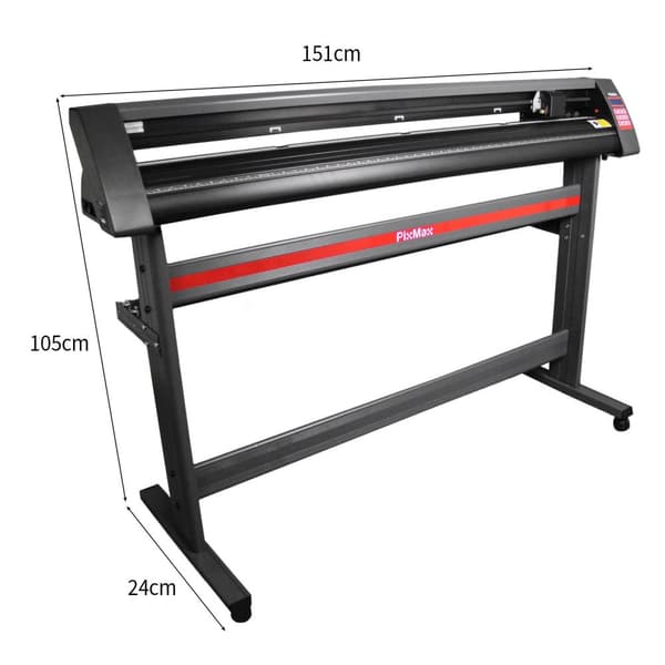 PixMax 59" Vinylskärplotter - Extra stor med optisk sensor & mjukvara (Windows kompatibel) - Skapa snygga designs och skyltar