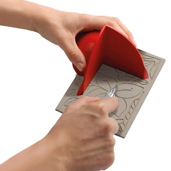 Sæt med 5 Essdee linocut mejsler med holder til linoleums grafiksæt