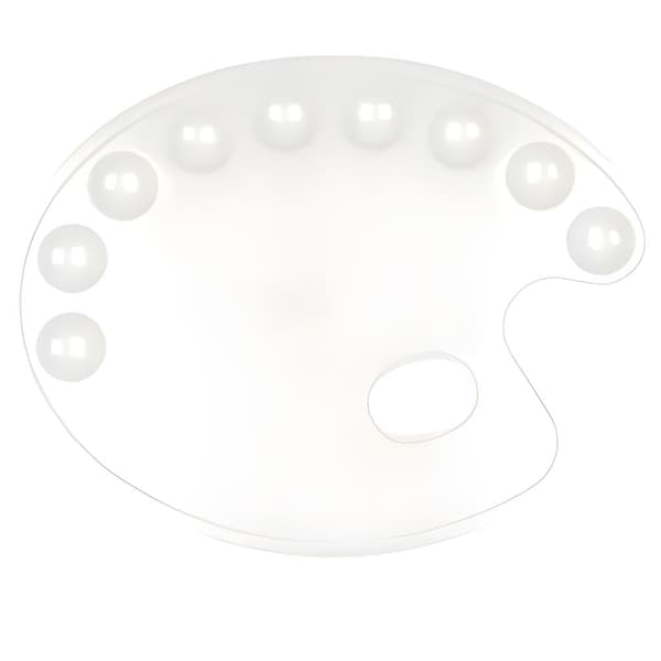 Malerpalet til blanding af maling RENESANS oval rund 22x29 cm