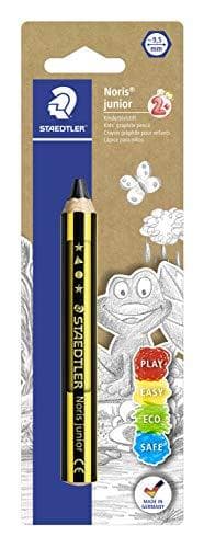 STAEDTLER barnpenna Noris junior 141, perfekt för små barnhänder, extra spricksäker, dermatologiskt testad, hårdhetsgrad 2B, kvalitet Tillverkad i Tys