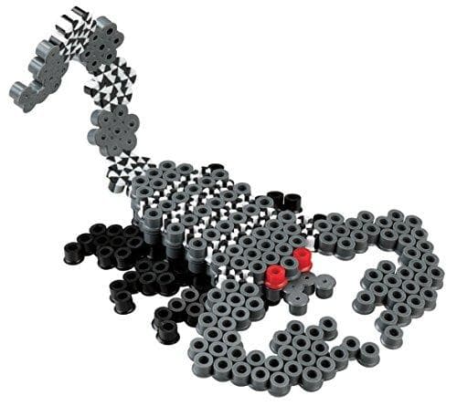 Hama Beads 207-90 Fuse Beads Bag med ca 1 000 midi pysselpärlor med en diameter på 5 mm randiga i en blandning, kreativt pyssel kul för stora och små
