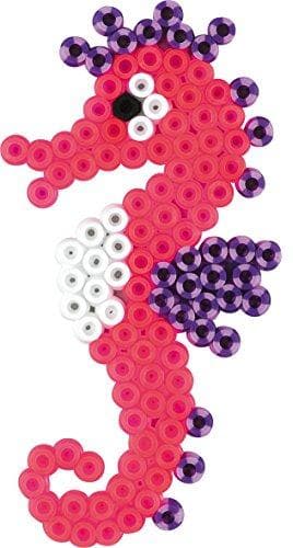 Hama Beads 207-90 Fuse Beads Bag med ca 1 000 midi pysselpärlor med en diameter på 5 mm randiga i en blandning, kreativt pyssel kul för stora och små