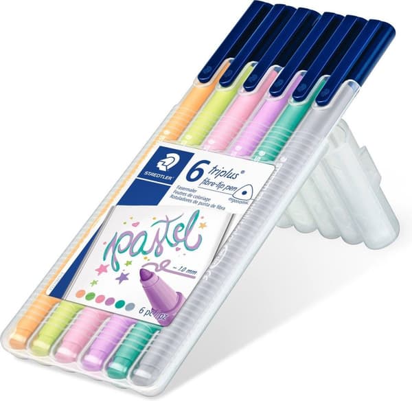 STAEDTLER triplus farve pen - Æske 6 stk pastelfarver