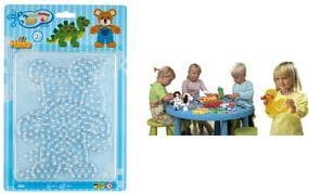 Hama "Teddy Bear, Dinosaur" Pegboards, i en blister til maxi strygeperler - 1 stk (00008101)