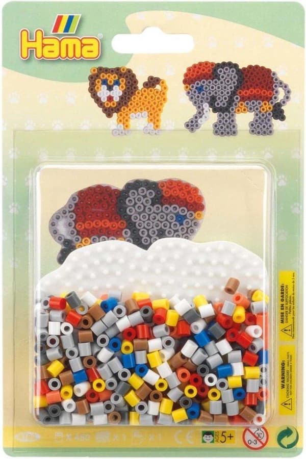 Hama Iron On Beads Wild Animals -setti 450 osaa