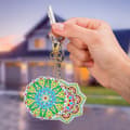 Miniatyrbild 5 av 9: Diamantbroderihänge Nyckelring Nyckelring 5 st - Mandalas