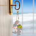 Miniatyrbild 8 av 8: Diamantbroderihänge Nyckelring Nyckelring 5 st - Påskharar
