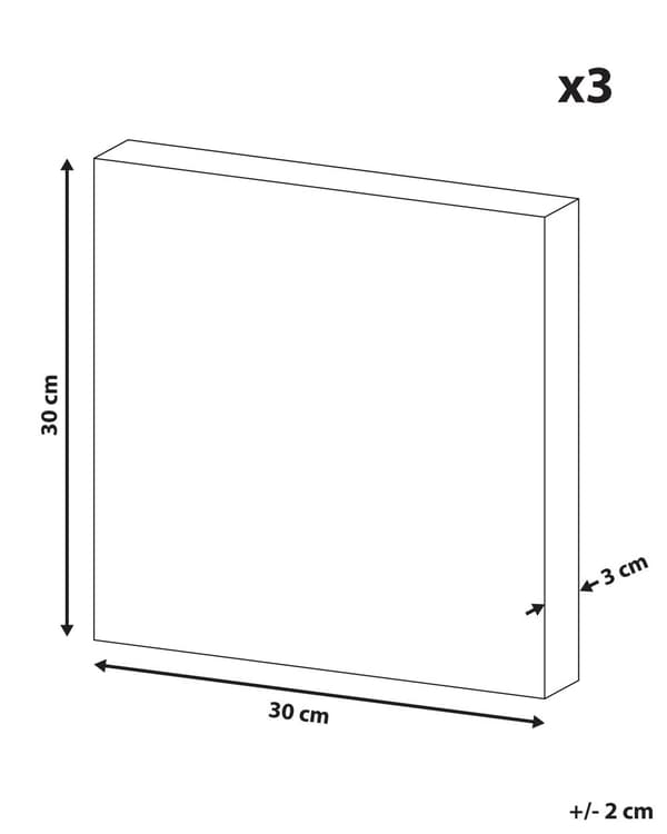 Set med 3 canvastavlor Flerfärgade 30 x 30 cm Dinosaurier Barnrumsdekoration