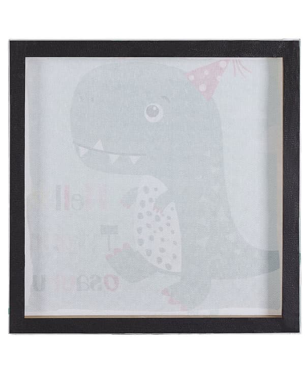 Set med 3 canvastavlor Flerfärgade 30 x 30 cm Dinosaurier Barnrumsdekoration