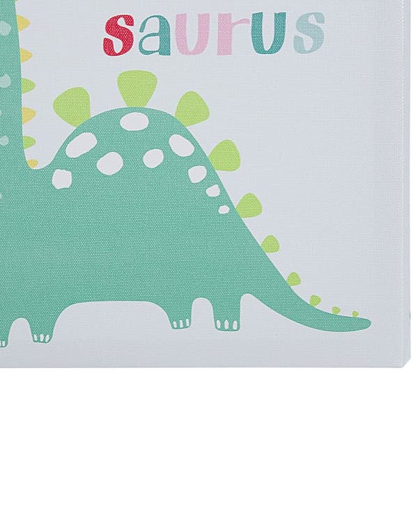 Set med 3 canvastavlor Flerfärgade 30 x 30 cm Dinosaurier Barnrumsdekoration