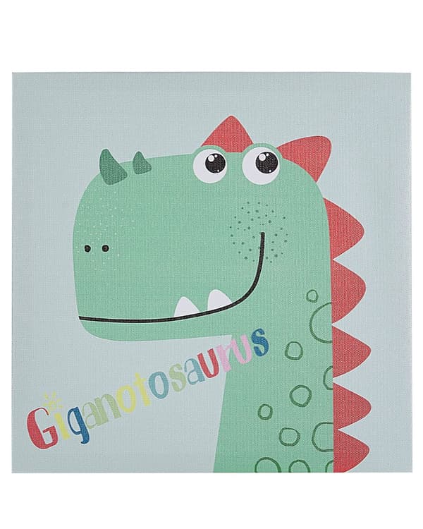 Set med 3 canvastavlor Flerfärgade 30 x 30 cm Dinosaurier Barnrumsdekoration