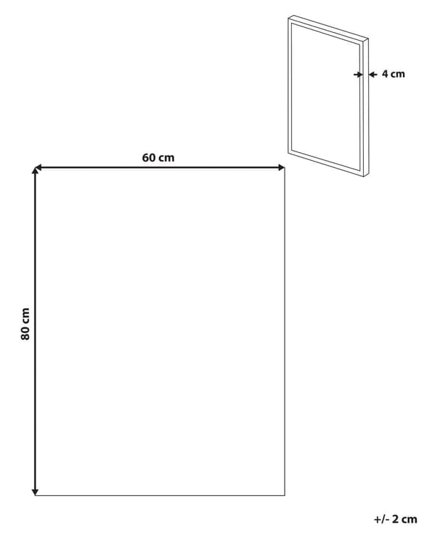 Kanvastavla Rosa Polyester 60 x 80 cm Barnrum Väggdekor Konsttryck
