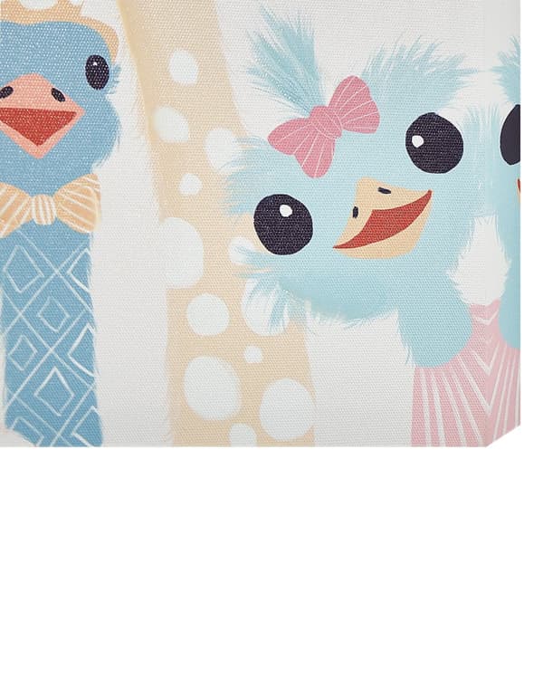 Set med 3 Tavlor Konsttryck Flerfärgad Polyester 30 x 30 cm Väggdekor Monterade Krokar Barnrum