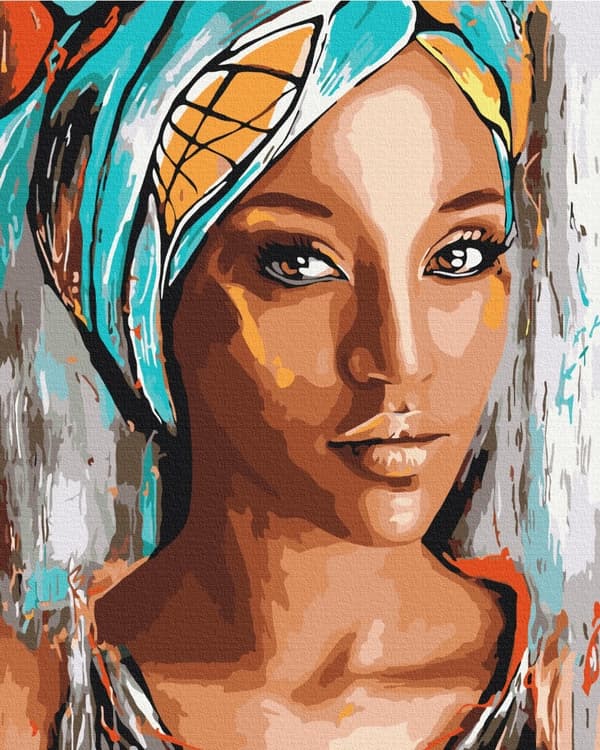 Kuvamaalaus numeroilla 40x50cm afrikkalainen nainen Astra