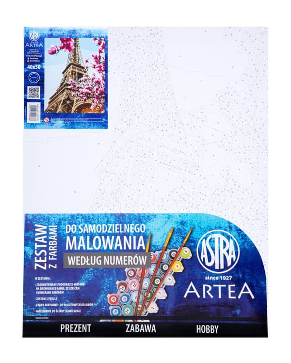 Billedmaleri efter tal 40x50cm Eiffeltårnet Astra