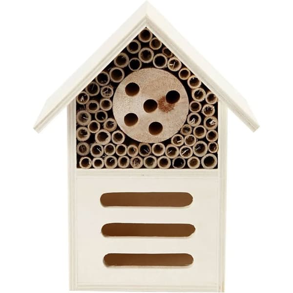 Insekts- och fjärilshotell i Trä - Höjd: 18 cm