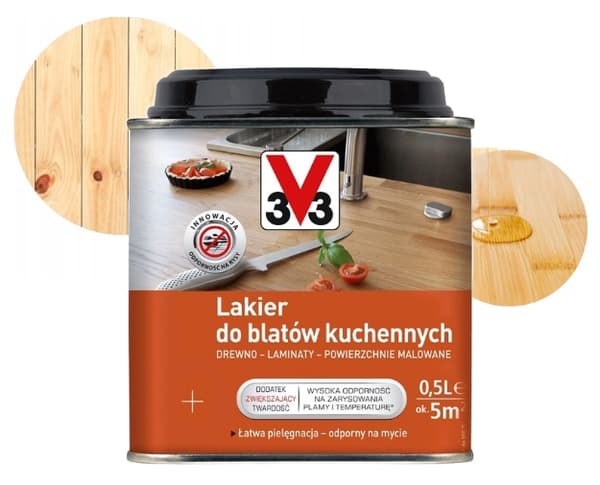 Køkkenbordpladelak, farveløs, 0,5 l