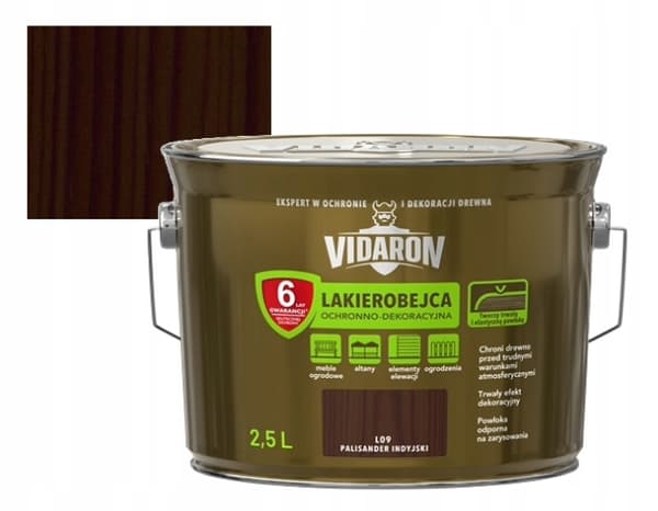 Skyddande och dekorativ lackbets indiskt rosenträ 2,5 l