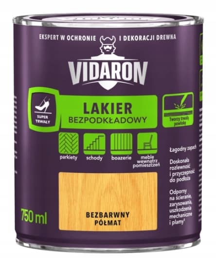 Trälack utan primer, färglös, 0,75 l