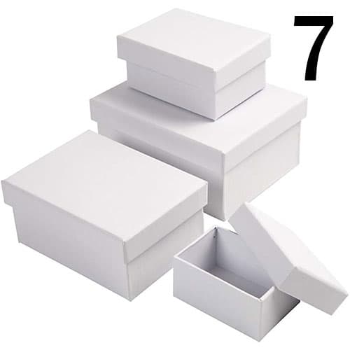 Pappaskar - 8 - 20 cm - Kvist och Vit - 30 st