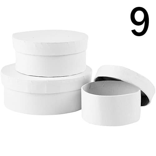 Pappaskar - 8 - 20 cm - Kvist och Vit - 30 st
