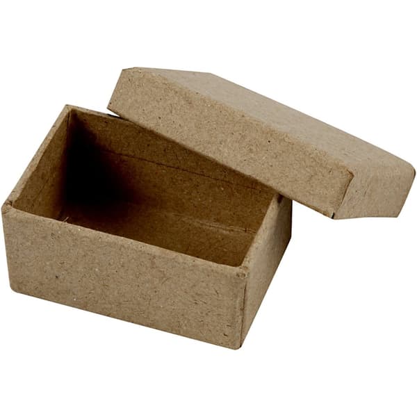 Rektangulära Pappaskar - ca 4 x 6 cm - Kvist - 24 st