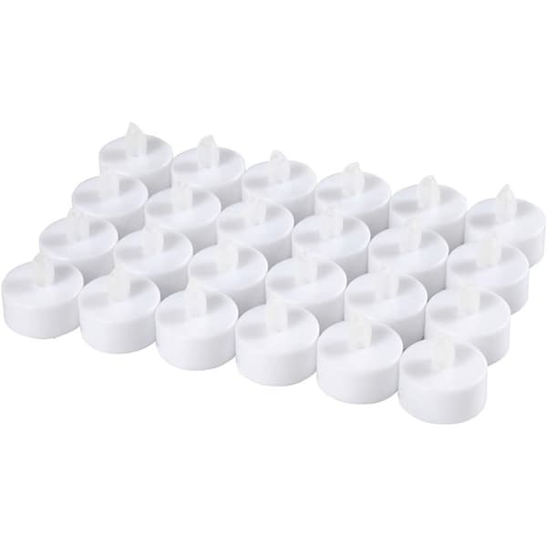 LED Värmeljus - H: 35 mm - dia. 38 mm - Vit - 24 st
