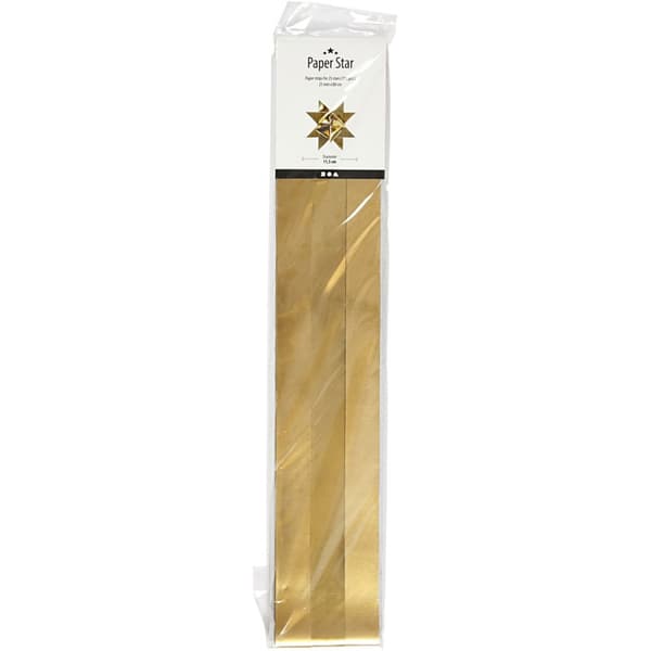 Stjärnstrimlor - B: 25 mm - Guld - 100 st - L: 73 cm