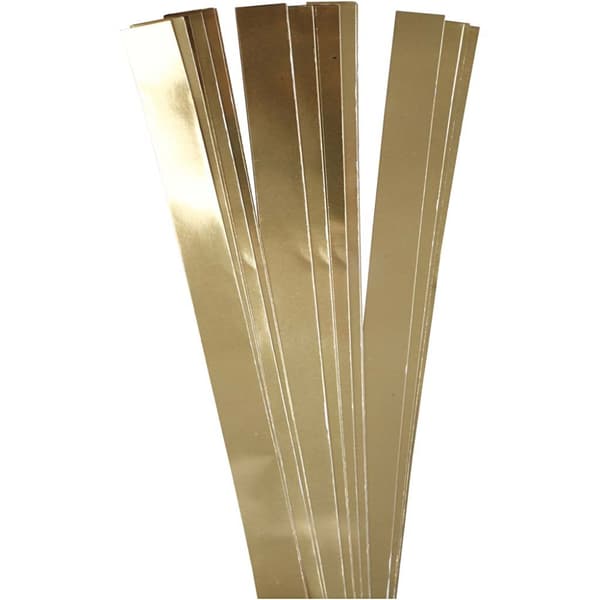 Stjärnstrimlor - B: 25 mm - Guld - 100 st - L: 73 cm