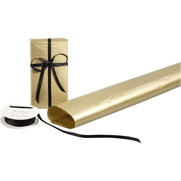 Silkespapper 50 x 70 cm - Guld - 25 ark
