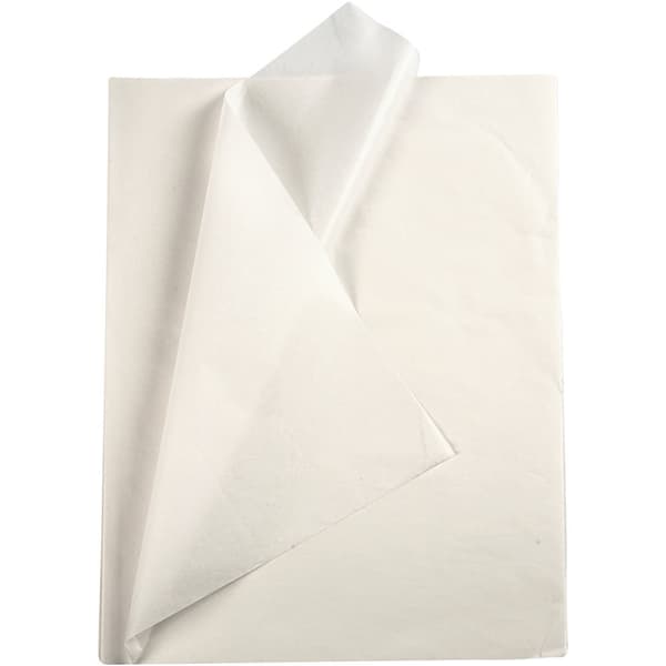 Silkespapper 50x70 cm - Vit - 10 ark
