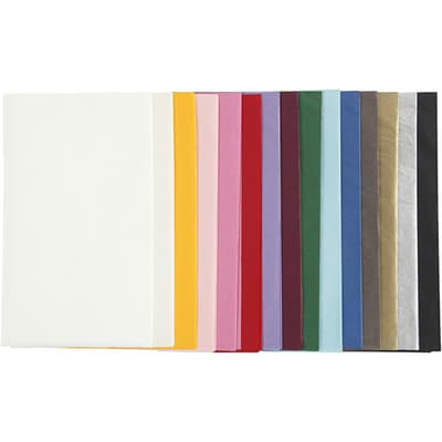 Silkespapper 50x70 cm - Mixade färger - 30 ark