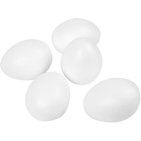 Frigolit Ägg - Höjd: 8 cm - 50 st
