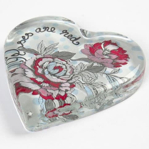 Hjärta i Glas - 9x9 cm - Transparent - 10 st
